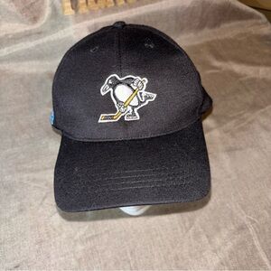 Pittsburgh Penguins Logo with PPG Patch Adjustable Velcro Close Black Cap OS